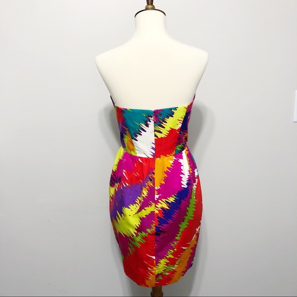 Shoshanna Colorful Strapless Tulip Dress - Picture 7 of 8